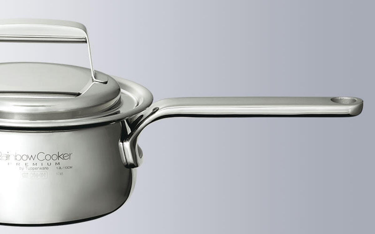 タッパーウエアー レインボークッカー 新品１３cm片手鍋 - 調理器具