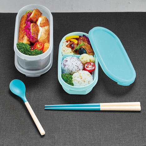 Tupperware MMだ円ランチケース#300（仕切り付） 